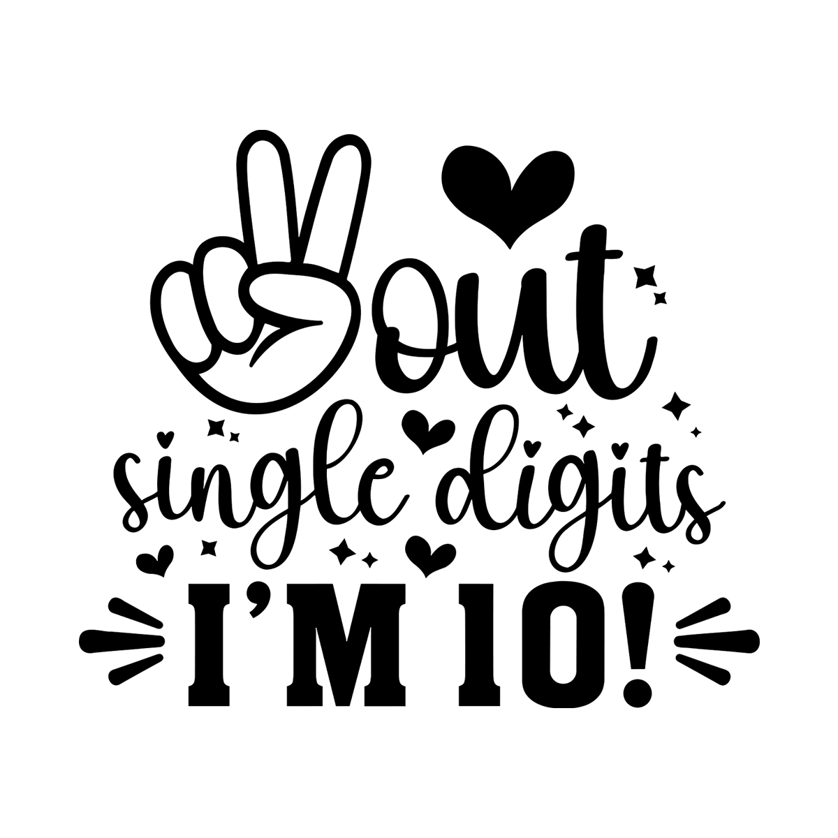 10th Birthday SVG 25568 Vectorday